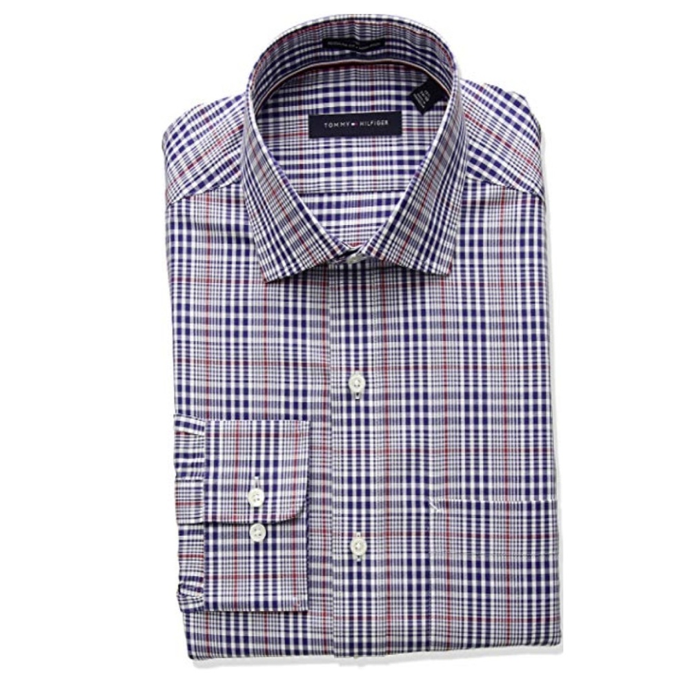 Tommy Hilfiger Men's Non Iron Slim Fit Dress Shirt